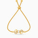 Gold Plated Pearl Heart design AD Bolo Bracelet