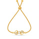 Gold Plated Pearl Heart design AD Bolo Bracelet