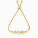 Gold Plated Pearl Glittering AD Bolo Bracelet