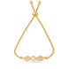 Gold Plated Pearl Glittering AD Bolo Bracelet