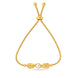 Gold Plated Pearl Lustrous Pearl Bolo Bracelet