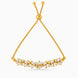 Gold Plated Crystal AD Bolo Bracelet