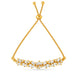 Gold Plated Crystal AD Bolo Bracelet
