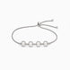 Rhodium Plated Pearl Bolo Bracelet