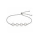 Rhodium Plated Pearl Bolo Bracelet