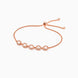 Rose Gold Plated Oval Pearl Bolo Bracelet