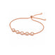 Rose Gold Plated Oval Pearl Bolo Bracelet