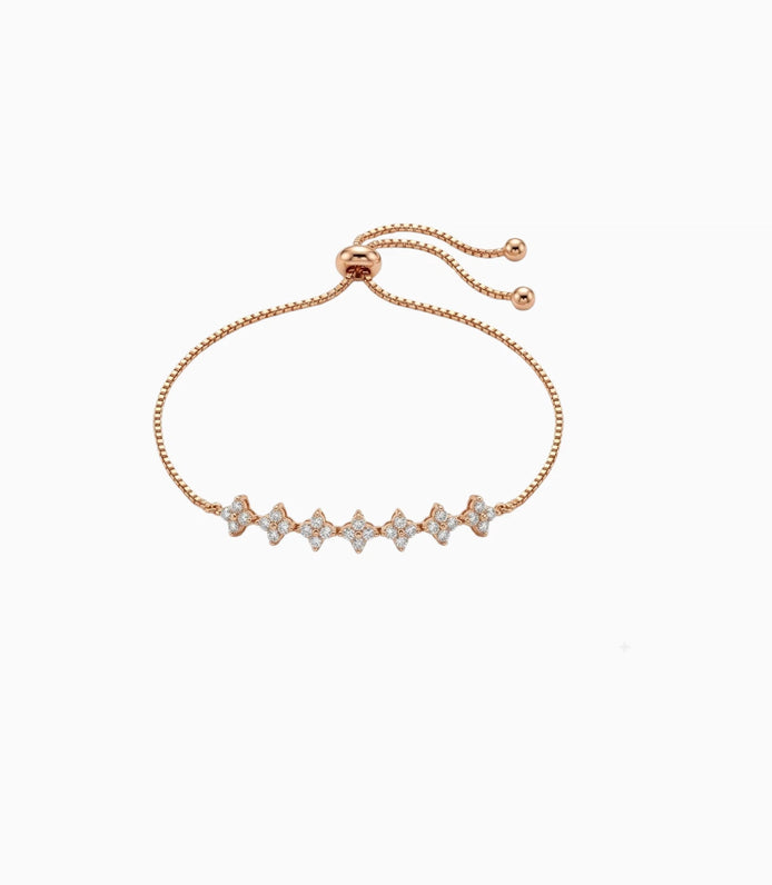 Rose Gold Plated Elegant Bolo Bracelet