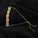 Gold Plated Cushion AD Bolo Bracelet