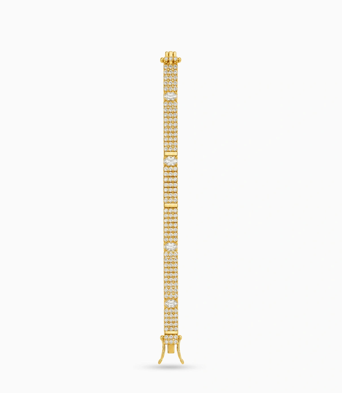 Gold Plated Glimmer AD Flexible Bracelet