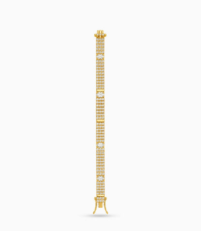 Gold Plated Glimmer AD Flexible Bracelet