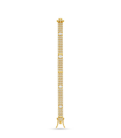 Gold Plated Glimmer AD Flexible Bracelet