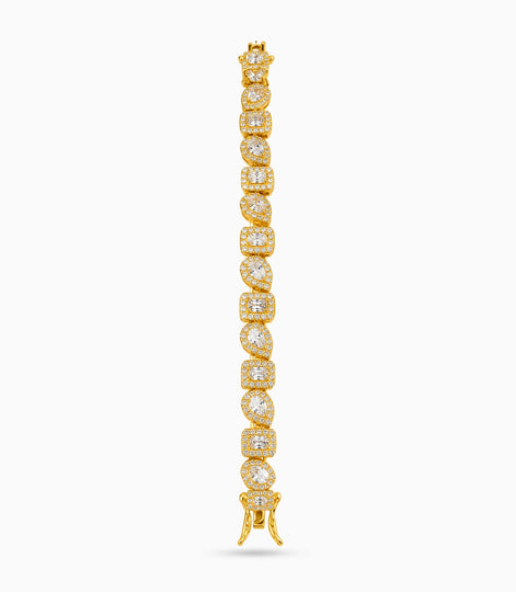 Gold Plated Dreamy AD Flexible Bracelet