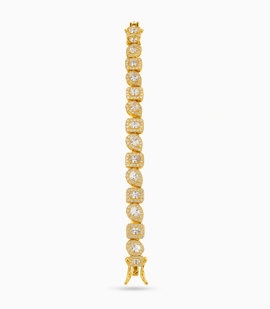 Gold Plated Dreamy AD Flexible Bracelet