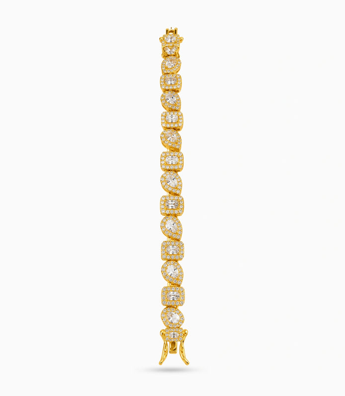 Gold Plated Dreamy AD Flexible Bracelet