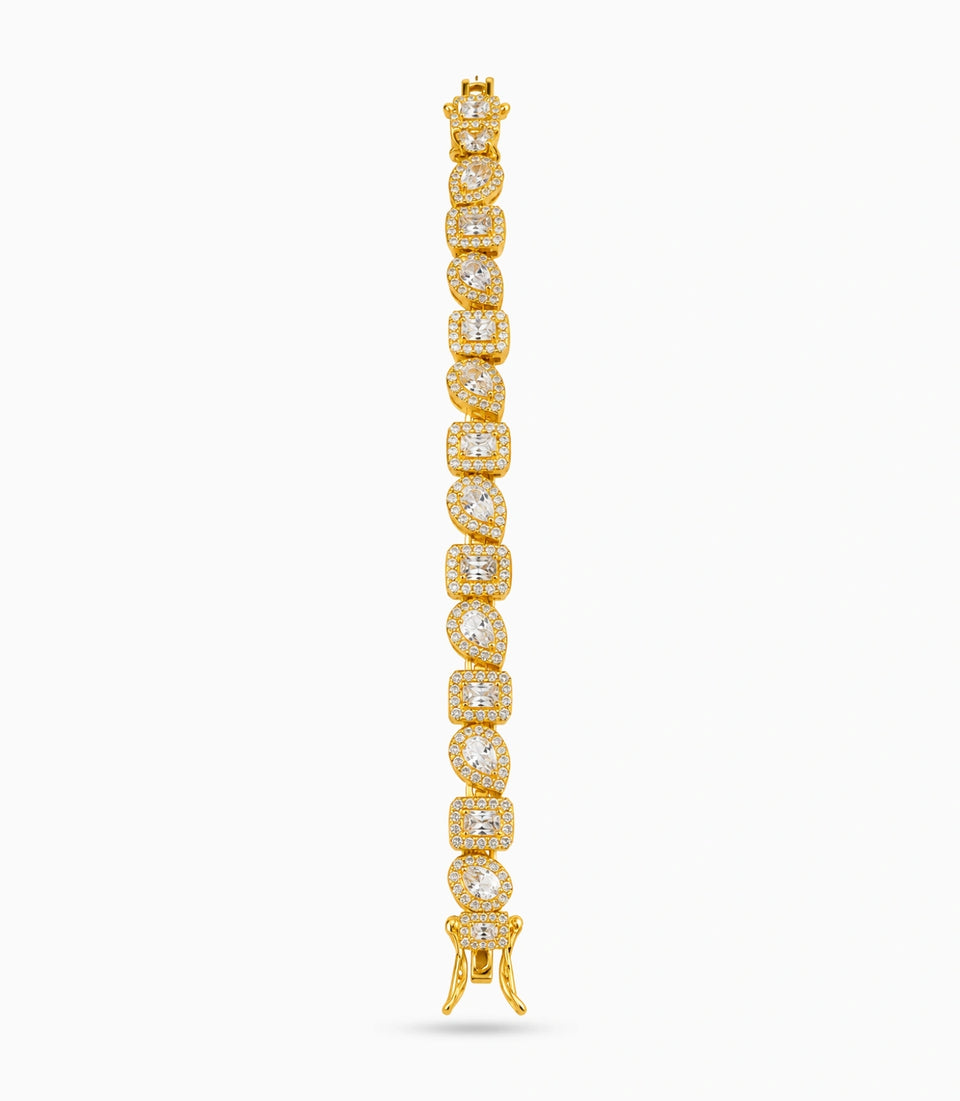 Gold Plated Dreamy AD Flexible Bracelet
