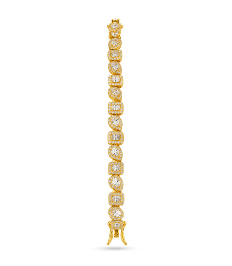 Gold Plated Dreamy AD Flexible Bracelet