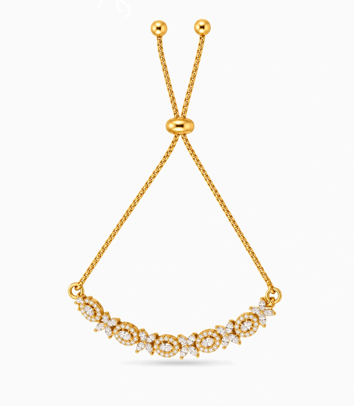 Gold Plated Lovely AD Bolo Bracelet