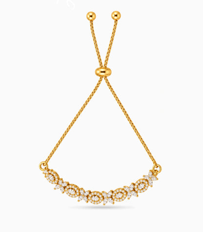 Gold Plated Lovely AD Bolo Bracelet