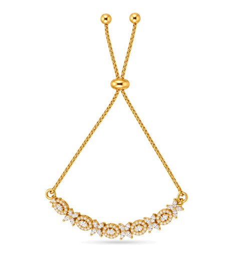 Gold Plated Lovely AD Bolo Bracelet