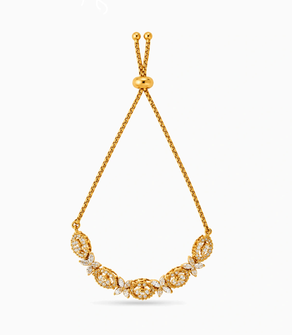 Gold Plated Charming AD Bolo Bracelet