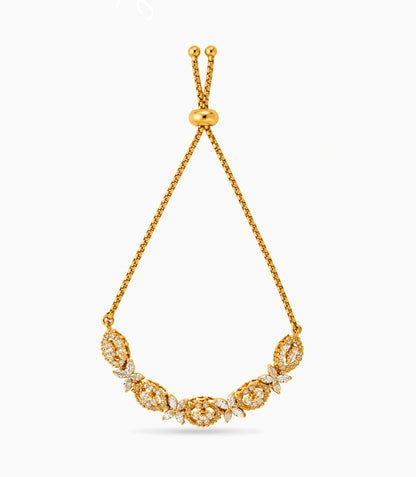 Gold Plated Charming AD Bolo Bracelet