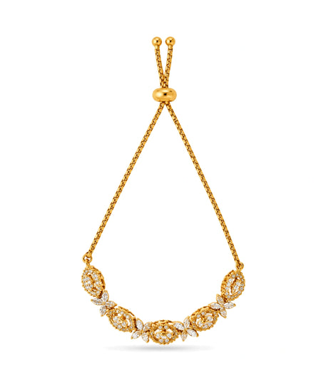 Gold Plated Charming AD Bolo Bracelet