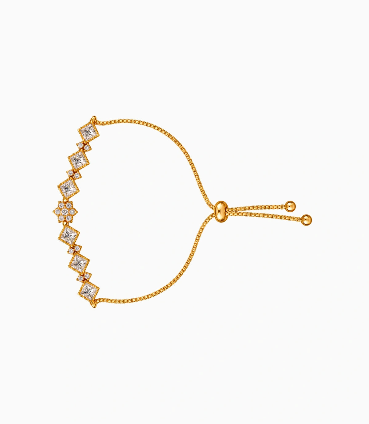 Gold Plated Feminine AD Bolo Bracelet