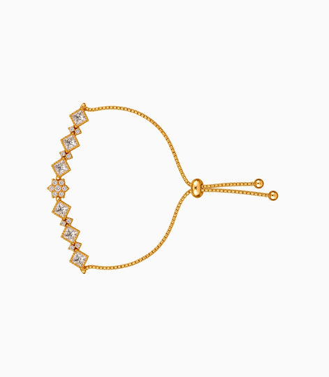 Gold Plated Feminine AD Bolo Bracelet