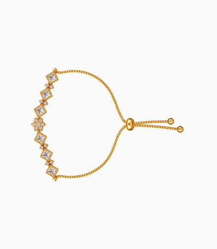 Gold Plated Feminine AD Bolo Bracelet