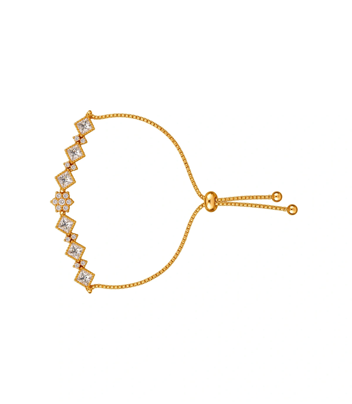 Gold Plated Feminine AD Bolo Bracelet