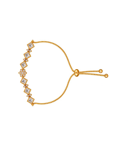 Gold Plated Feminine AD Bolo Bracelet
