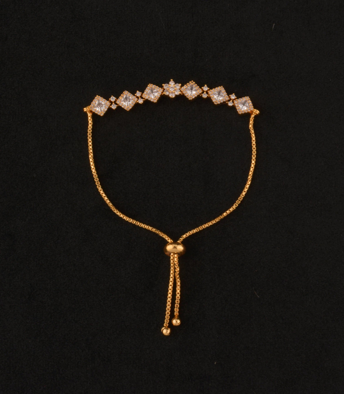 Gold Plated Feminine AD Bolo Bracelet