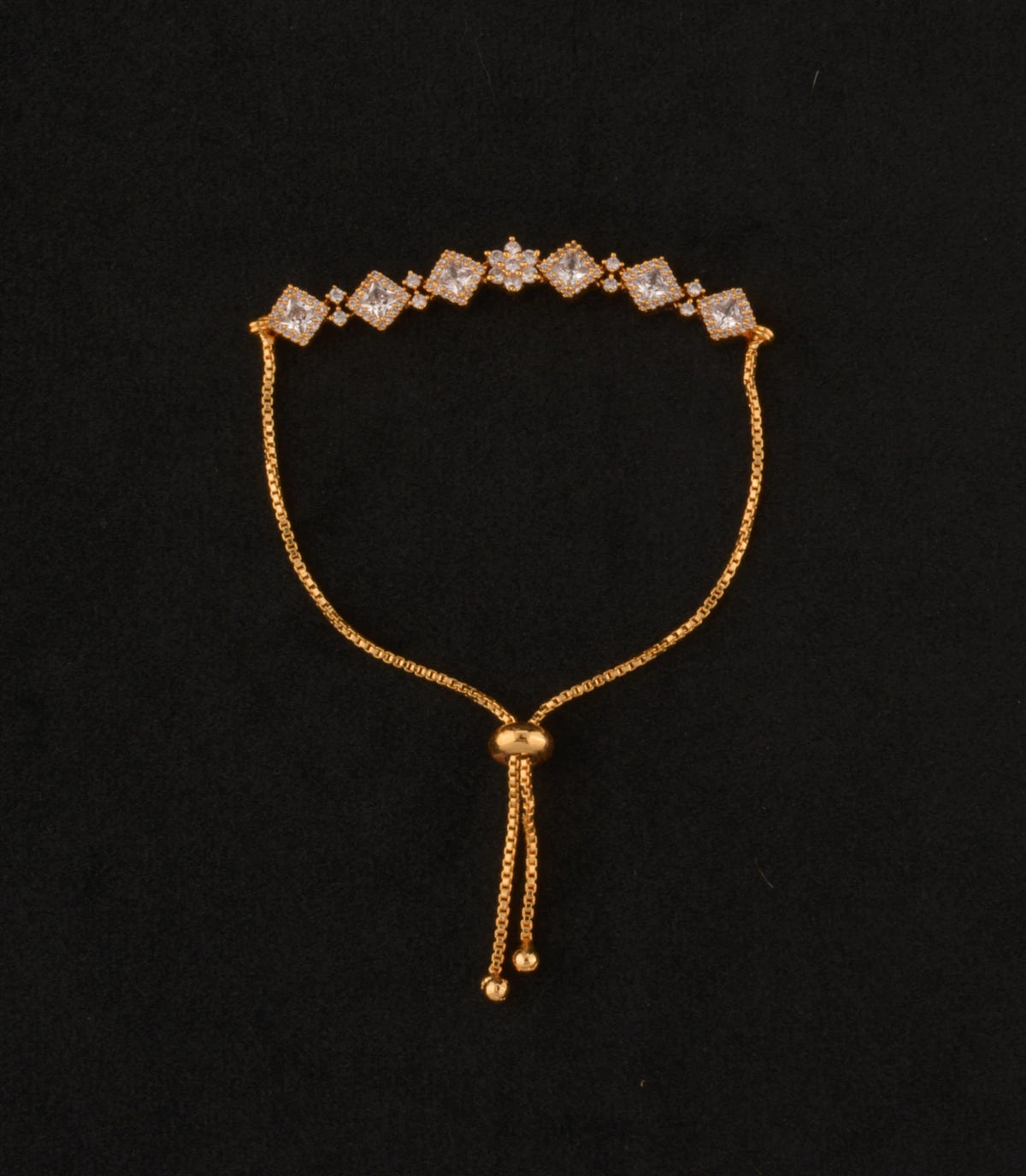 Gold Plated Feminine AD Bolo Bracelet