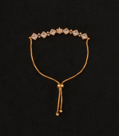 Gold Plated Feminine AD Bolo Bracelet