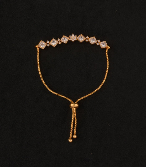 Gold Plated Feminine AD Bolo Bracelet