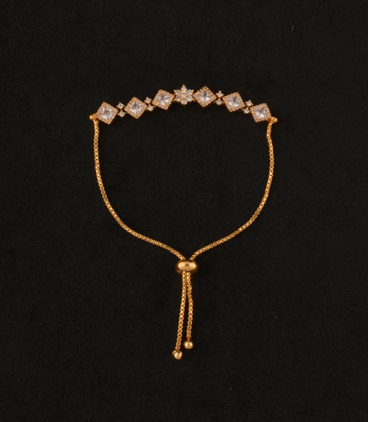 Gold Plated Feminine AD Bolo Bracelet