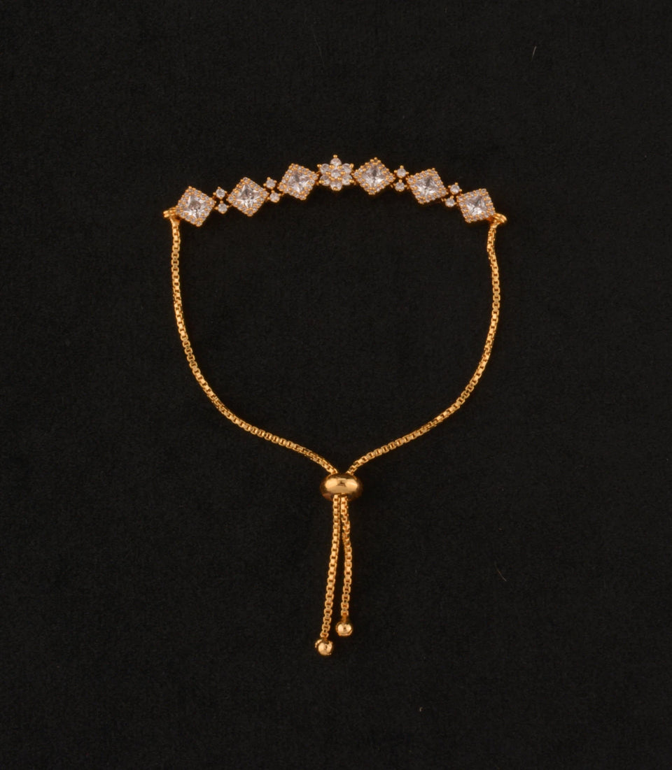 Gold Plated Feminine AD Bolo Bracelet