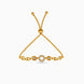 Gold Plated Contemporary AD Bolo Bracelet