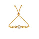 Gold Plated Contemporary AD Bolo Bracelet