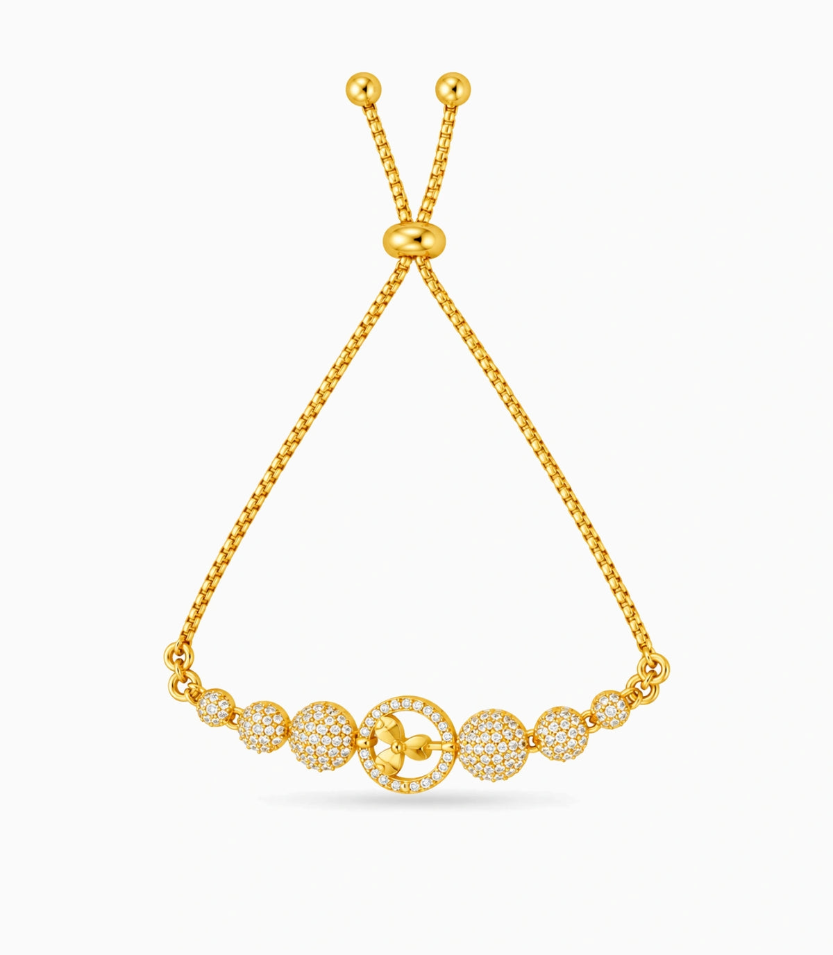 Gold Plated Adorn AD Bolo Bracelet