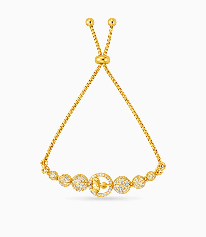 Gold Plated Adorn AD Bolo Bracelet