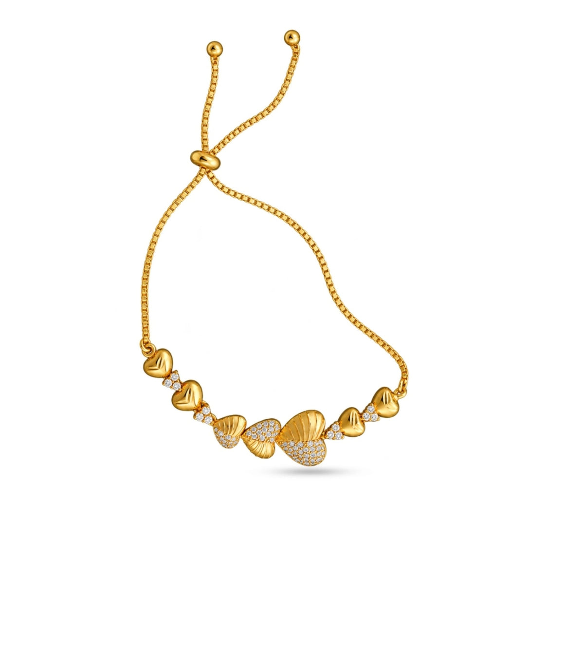 Gold Plated Graceful AD Bolo Bracelet