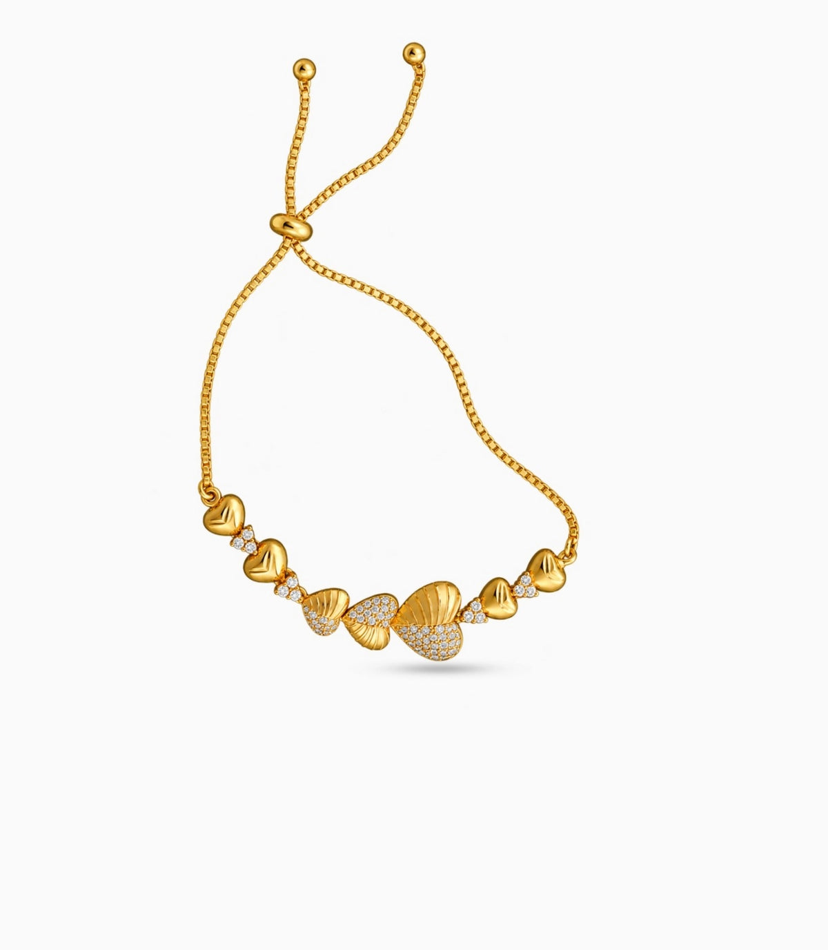 Gold Plated Graceful AD Bolo Bracelet