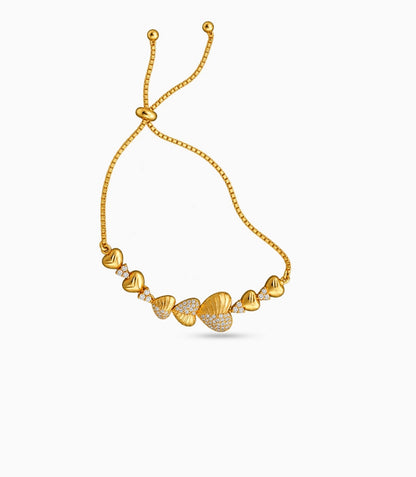 Gold Plated Graceful AD Bolo Bracelet
