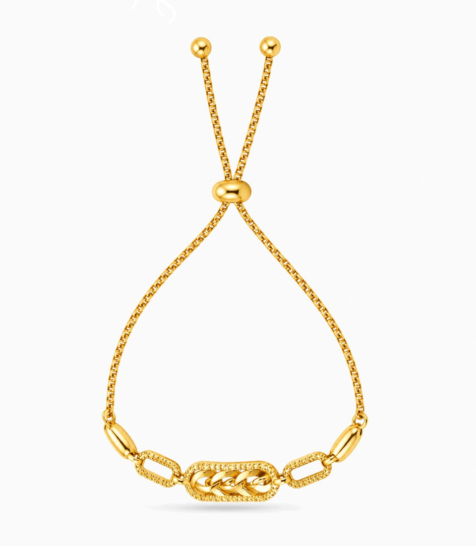 Gold Plated Regal AD Bolo Bracelet