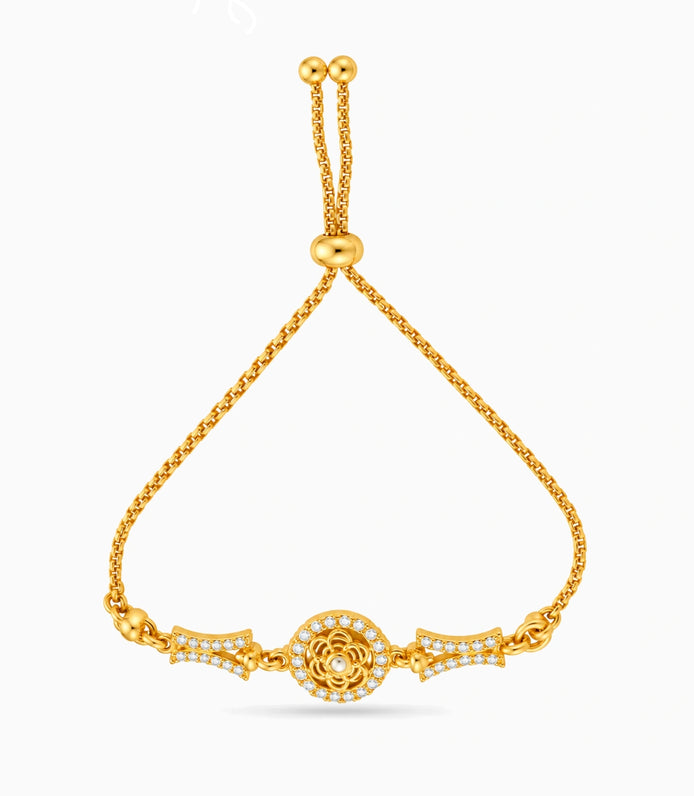 Gold Plated Majestic AD Bolo Bracelet