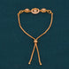 Gold Plated Dainty AD Bolo Bracelet