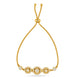 Gold Plated Delicate AD Bolo Bracelet