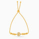 Gold Plated Luxe AD Bolo Bracelet